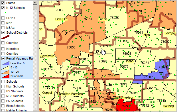 Zip Code Demographics Map Zip Code Demographics By School District - Census 2010