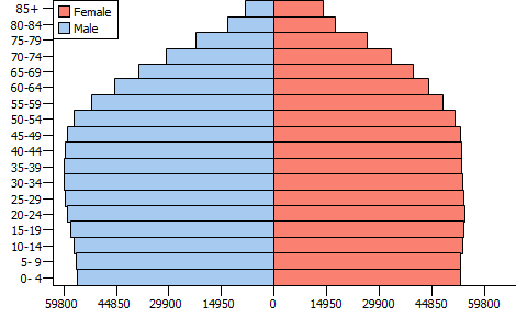 india population 2050 age future pyramid axis thousands projections total analysis cohort trends 2000 gender graphic larger pyramids shows proximityone