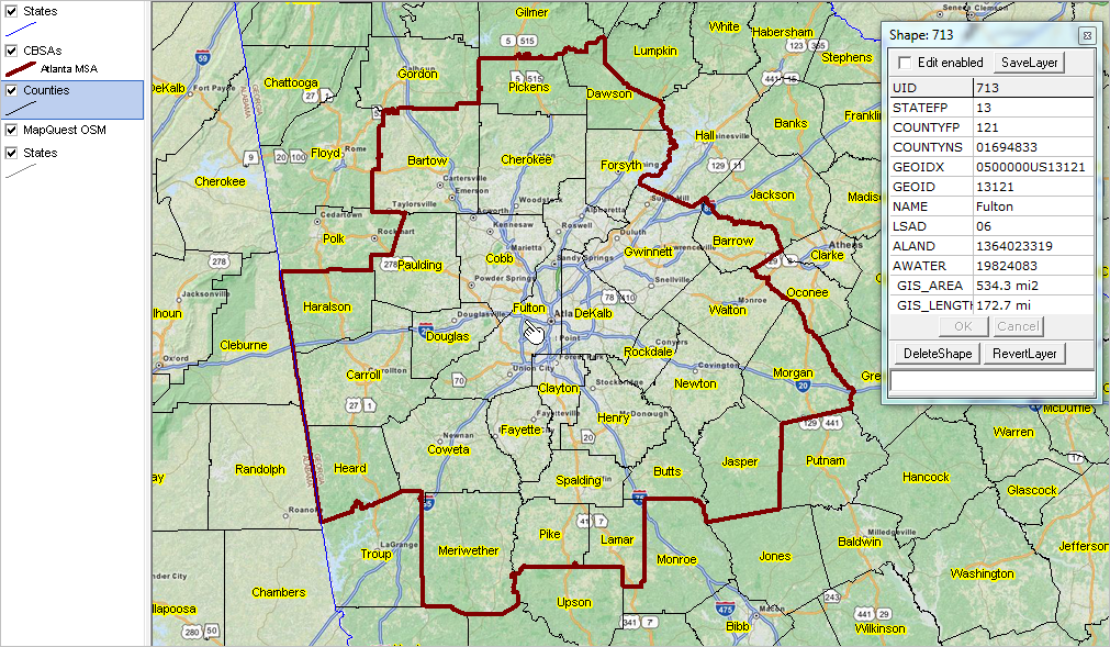 Atlanta Ga Metro Area Map Map Of Atlantic Ocean Area
