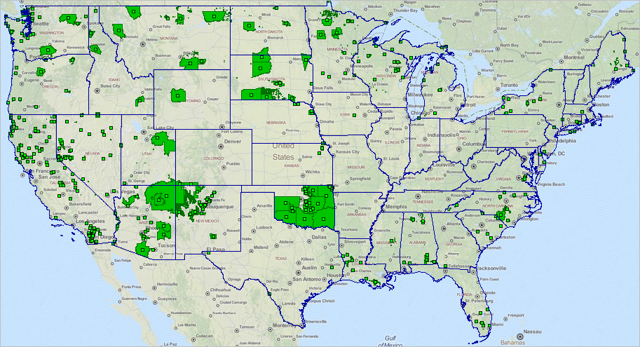 Native American Reservation Map 8599