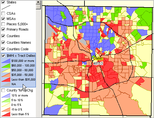 Dallas County Tx Gis Mapping Census Tract Demographics | Decision-Making Information Resources &  Solutions