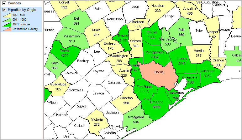 Houston Map Of Counties