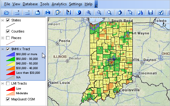 Indiana Census Tract Map Mapping Indiana Neighborhood Patterns