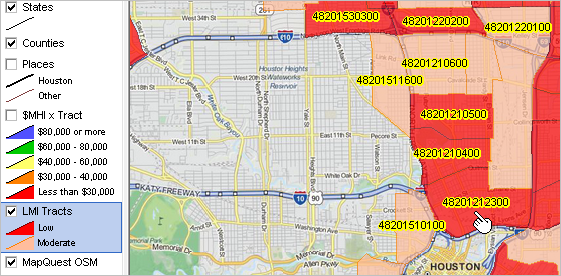 Map of Houston, Texas - GIS Geography