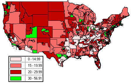 College map by congressional district