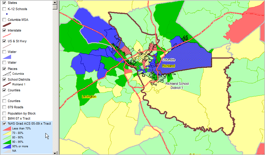 Columbia SC Census 2010 & Demographic Economic Patterns & Trends