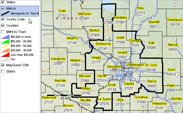 Map of Minneapolis, Minnesota - GIS Geography