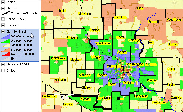 St. Paul Minnesota Street Map 2758000