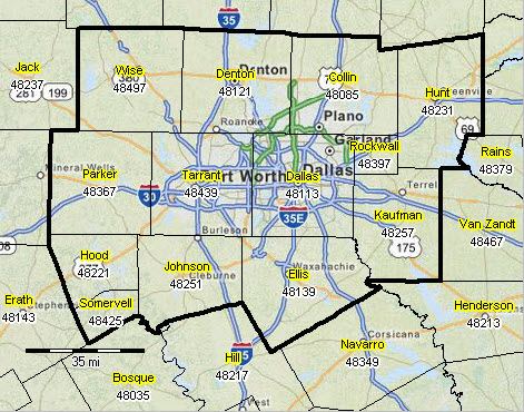 Zip Code Map Dallas Fort Worth