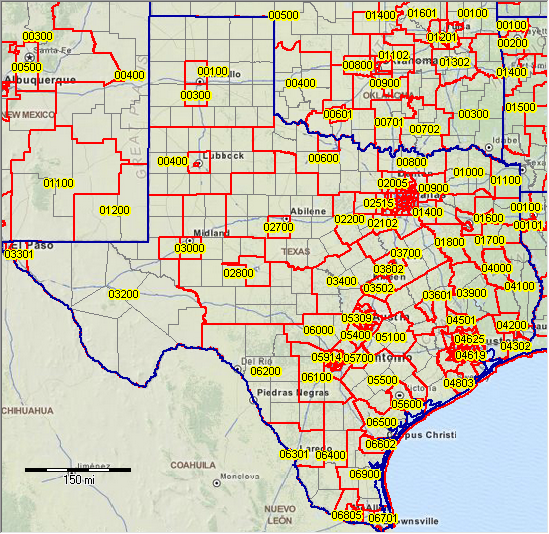PUMA 2010 Texas Public Use Areas