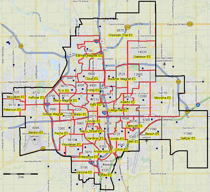 Wichita Ks City Limits Map Wichita, Kansas School Attendance Zone Demographics