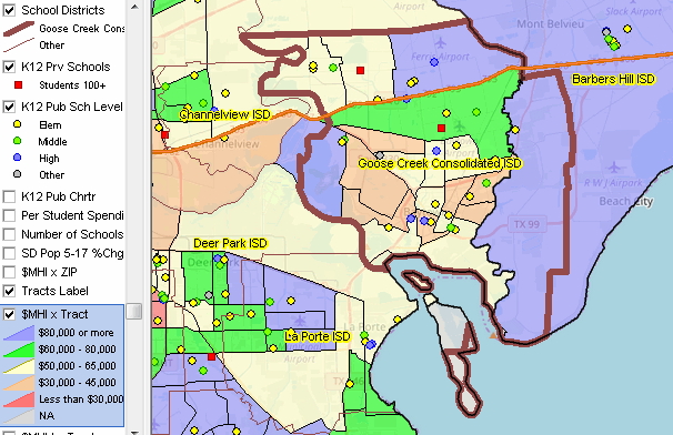 Goose Creek Consolidated ISD TX 4821150 Demographic Economic 