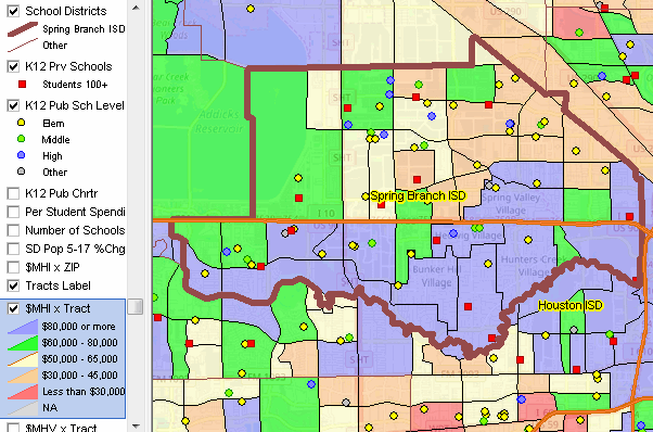 Spring Branch ISD TX 4841100 Demographic Economic Characteristics