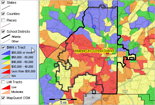 Atlanta Census Tract Map Atlanta Public Schools Georgia Demographic Economic Characteristics