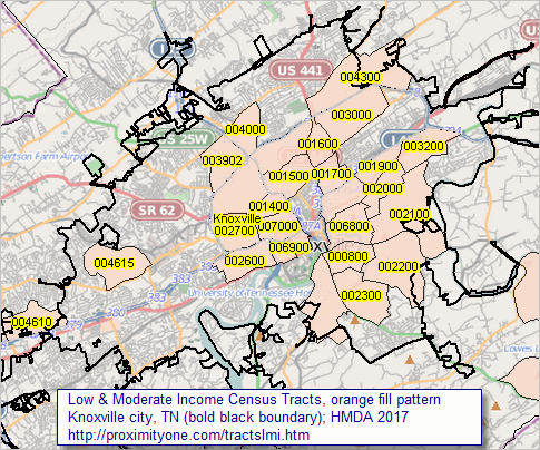 Census Tracts Low Moderate Income Analysis HMDA CRA Demographics GIS 