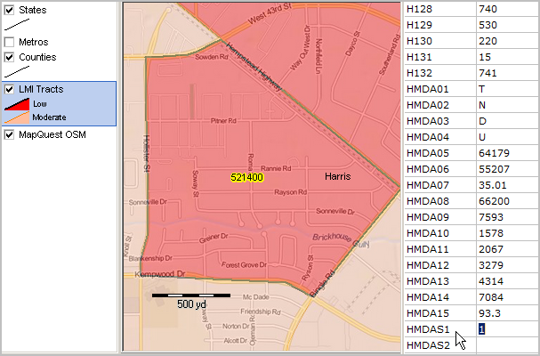 Census Tracts Low Moderate Income Analysis HMDA CRA Demographics GIS 