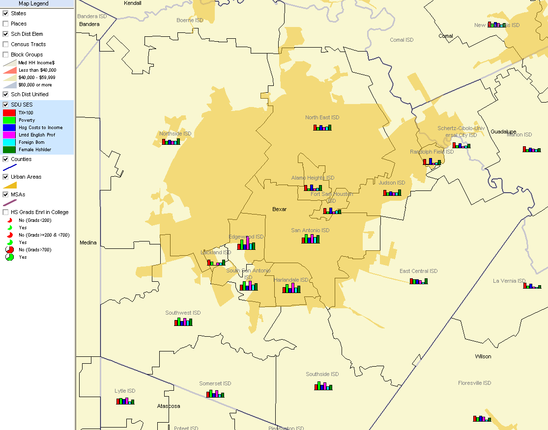San Antonio Map Of School Districts