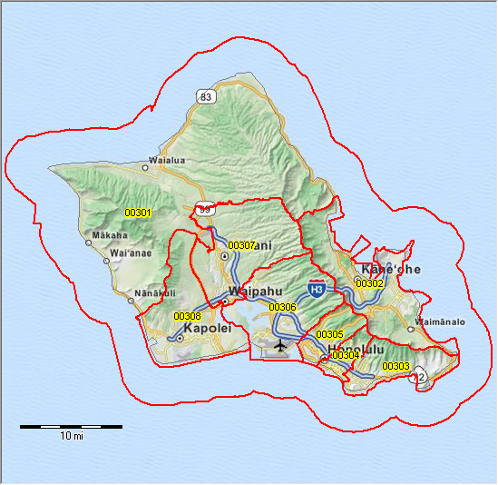 PUMA 2010 Hawaii Public Use Microdata Areas