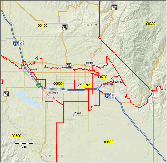 PUMA 2010 Idaho Public Use Microdata Areas