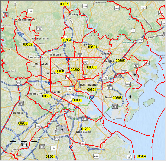 PUMA 2010 Maryland Public Use Microdata Areas